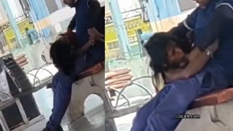 Randi in railway station sucking dick caught by voyeur