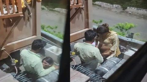 Roadside romance and sex caught by employee viral clip