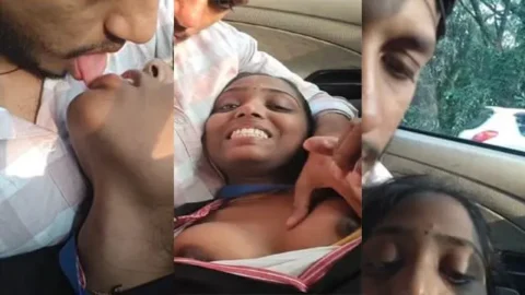 Tamil Mallu Couple Enjoying Inside Car