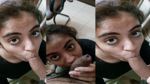 Horny Cute Babe Sucking Dick